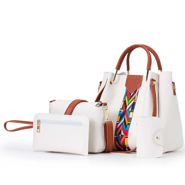 Bolsa Grande de Couro Kit 3 Peças