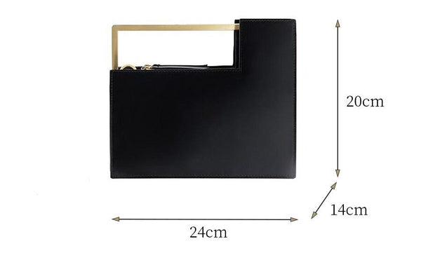 Bolsa Pequena Quadrada de Couro