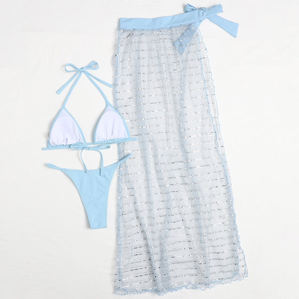 Conjunto 3 Peças Biquíni e Saída de Praia