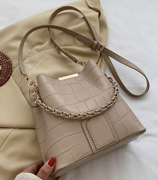 Bolsa de Couro Pequena com Dupla Alça