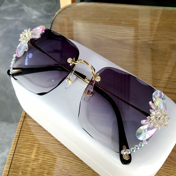 Óculos de Sol com Diamantes