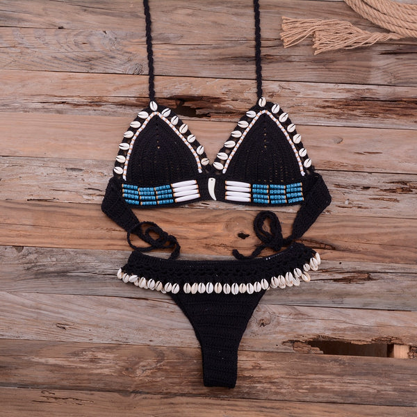 Conjunto de Biquíni em Crochê Fio Dental