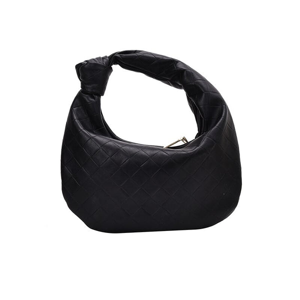 Bolsa Pequena de Mão em Couro com Nó na Alça
