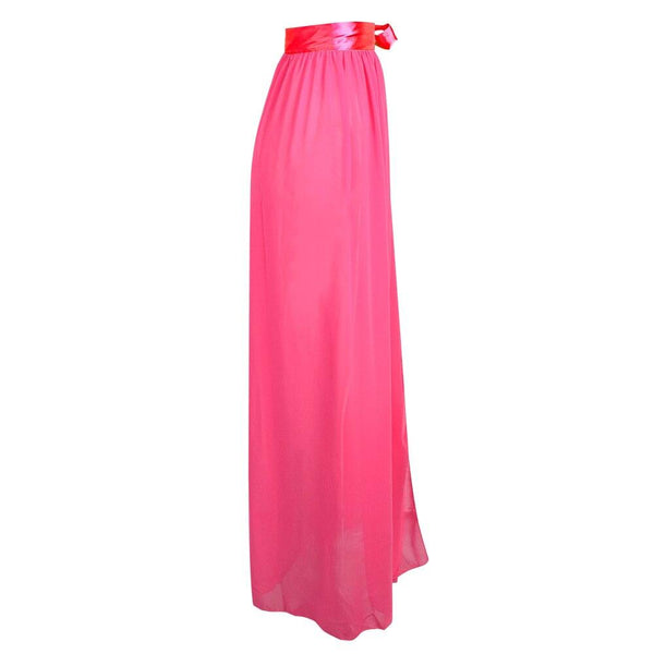 Long Tulle Skirt with Tie-Up Beach Cover-up