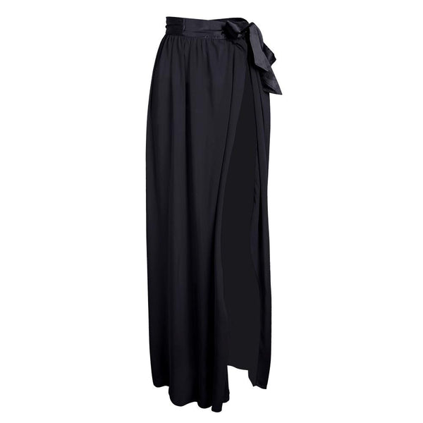 Long Tulle Skirt with Tie-Up Beach Cover-up