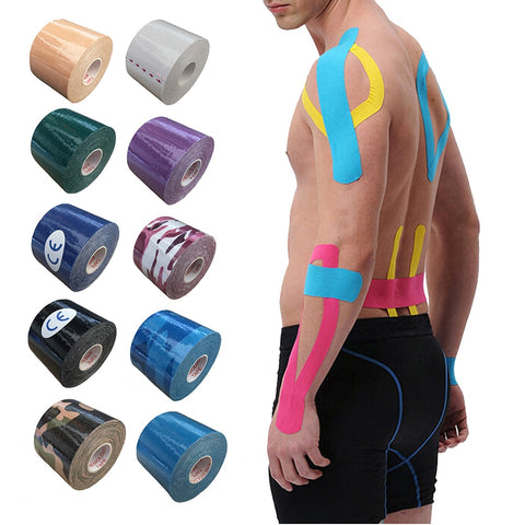 Kit 5 Fitas Kinesio Bandagem Elástica Adesiva Funcional