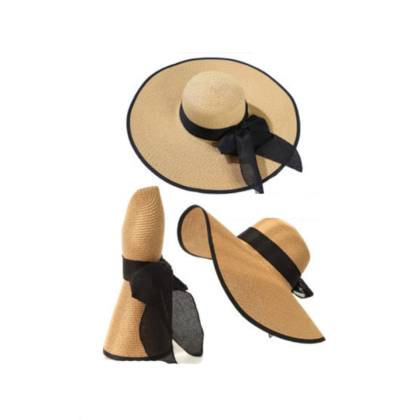 Chapéu de Palha Bordas Largas com Laço