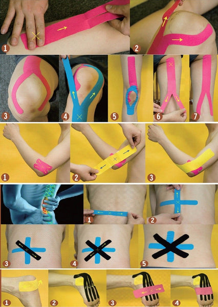 Kit 5 Kinesio Tapes Functional Adhesive Elastic Bandage 