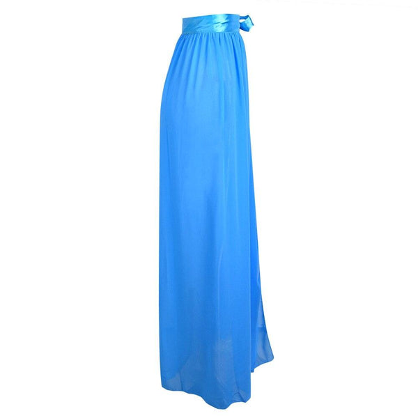 Long Tulle Skirt with Tie-Up Beach Cover-up