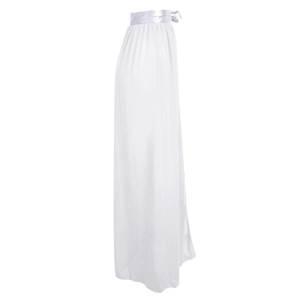Long Tulle Skirt with Tie-Up Beach Cover-up