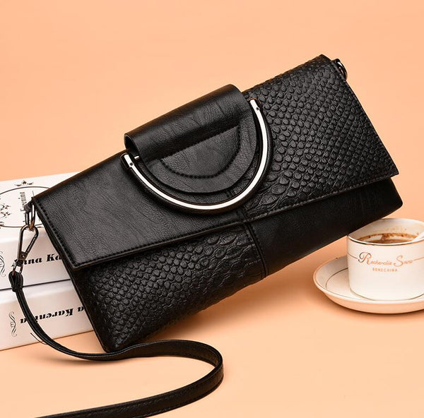Bolsa Pequena Quadrada de Couro