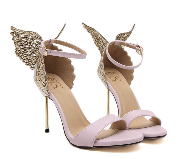 Angel Winged Thin High Heel Sandal