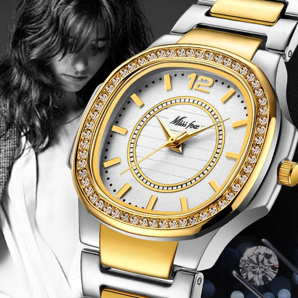 Relógio De Pulso Feminino Patek Ouro 4.8 Aço Inoxidável