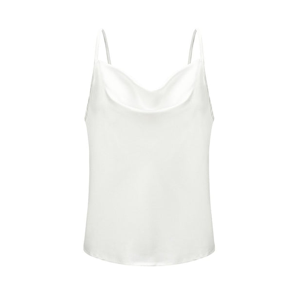 Blusa de Alcinha em Cetim Solta Decote V