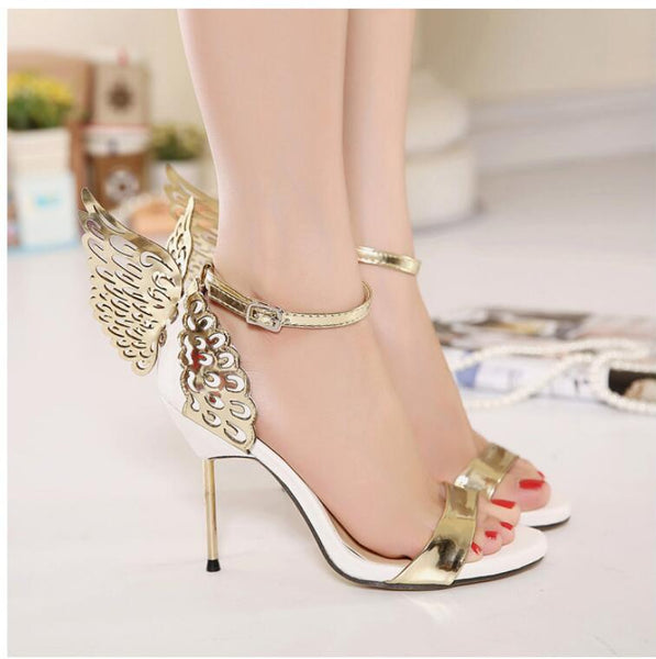 Angel Winged Thin High Heel Sandal