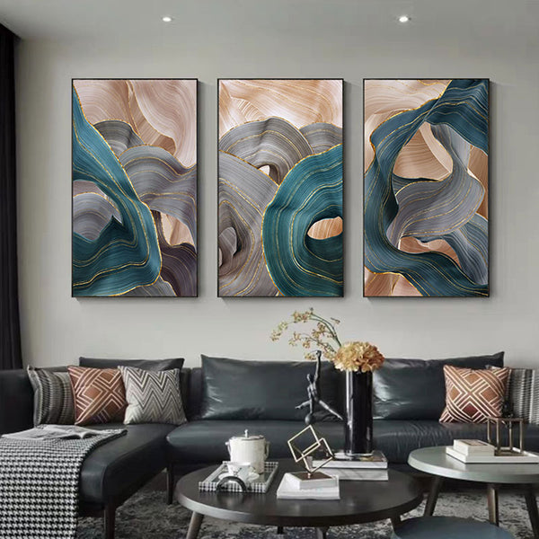 Pintura em Folha Nórdico Canvas Gold