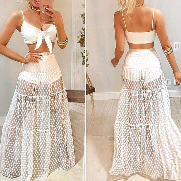 Saia Longa em Tule Chiffon
