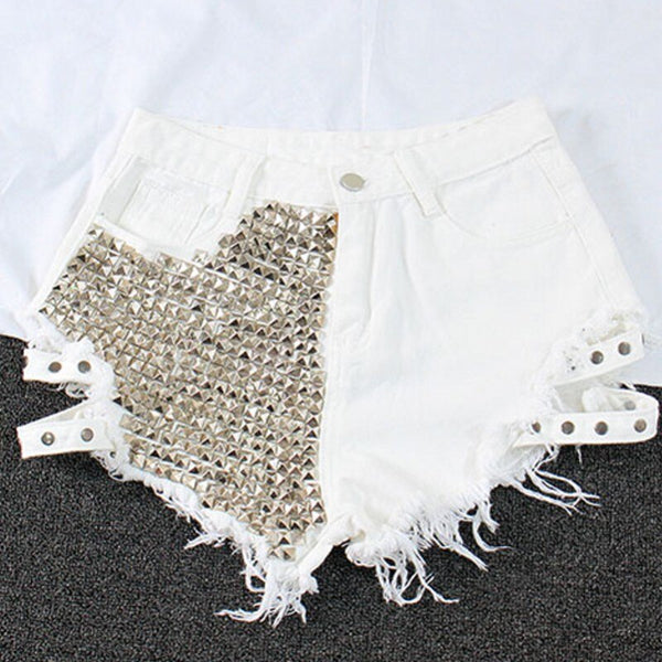 Custom Denim Shorts with Spike