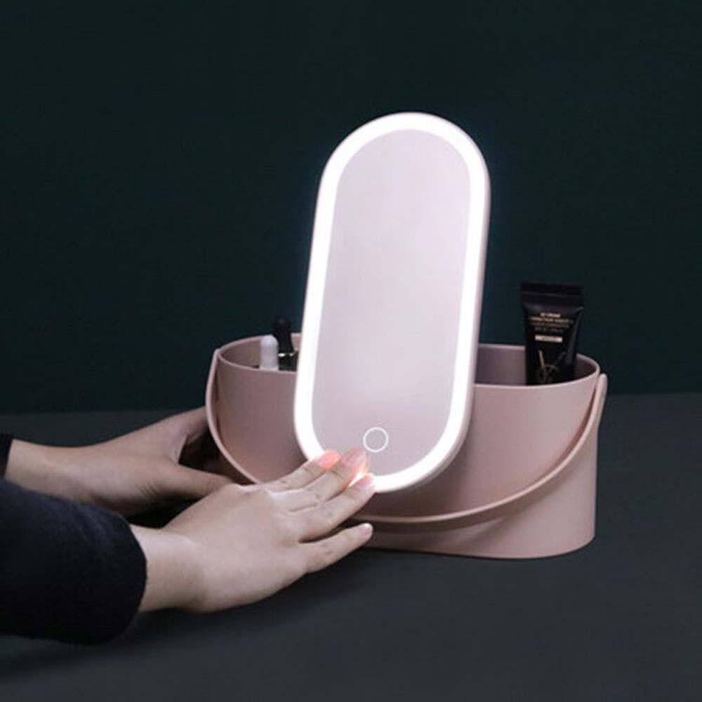 Portable Makeup Case Mirror With LED Light