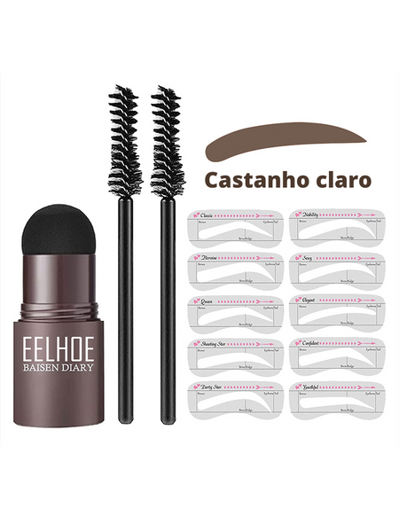Kit Moldem Profissional para Sobrancelha com Carimbo