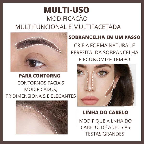 Kit Moldem Profissional para Sobrancelha com Carimbo