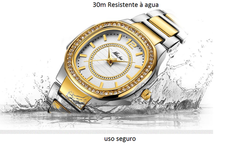 Relógio De Pulso Feminino Patek Ouro 4.8 Aço Inoxidável